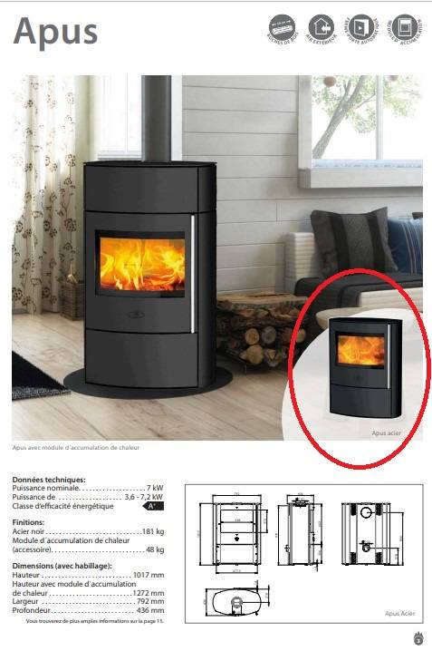 Poêle à bois APUS de marque Königshütte disponible pour Bollène