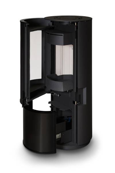 Poêle Ambi ifre model :  Carina – verre Puissance 6.1 KW - Grille fonte