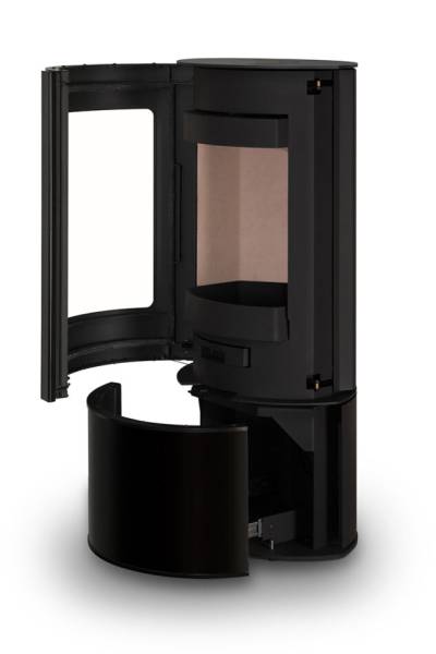 AMBI FIRE 7.6KW forme elliptique poele à bois élégant vitre seregraphiée